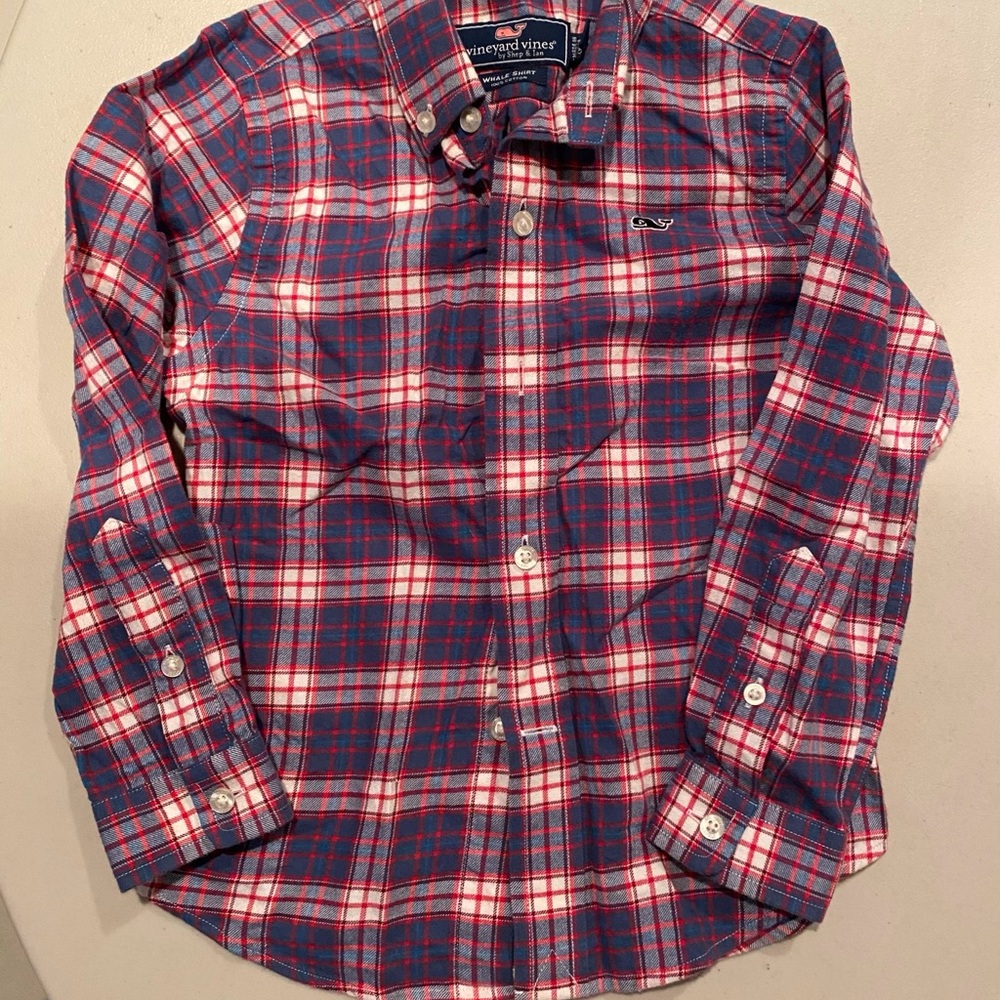 Vineyard Vines Classic Red and Blue Check Shirt